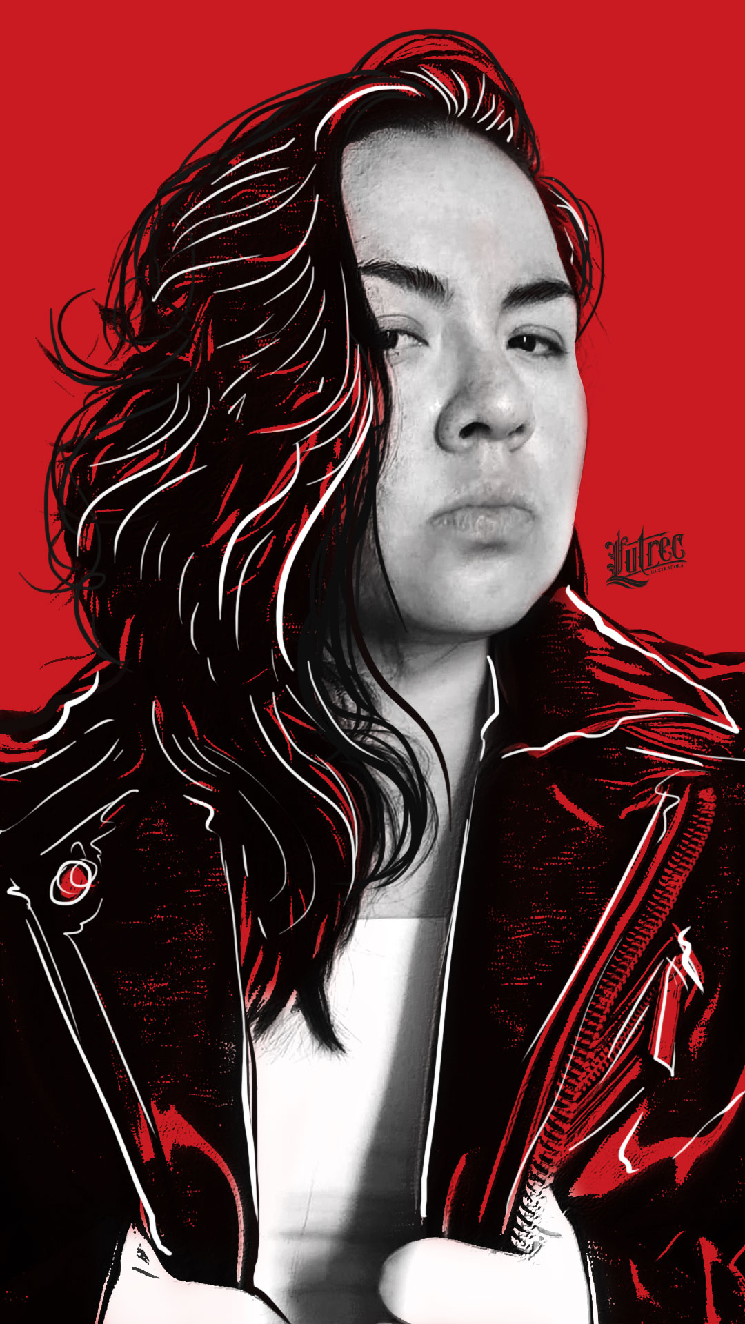 Lutrec, retrato intervenido por la artista
